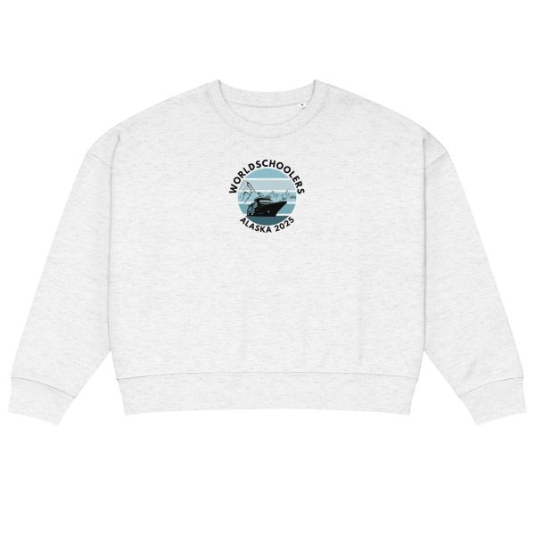 Women’s organic crew neck sweatshirt | Black font | Alaska