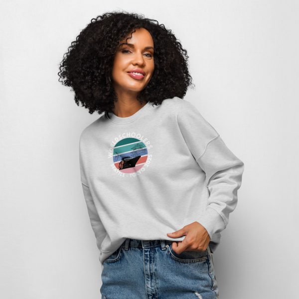 Women’s organic crew neck sweatshirt | Black font | Seattle-Tokyo