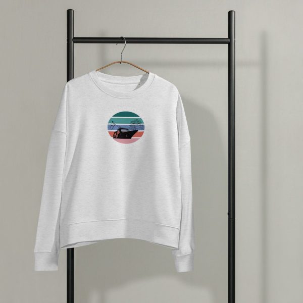 Women’s organic crew neck sweatshirt | Black font | Seattle-Tokyo