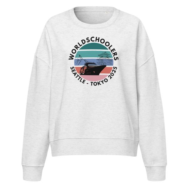 Women’s organic crew neck sweatshirt  | Black font | Seattle-Tokyo