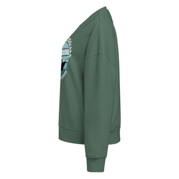 Women’s organic crew neck sweatshirt | White font | Alaska