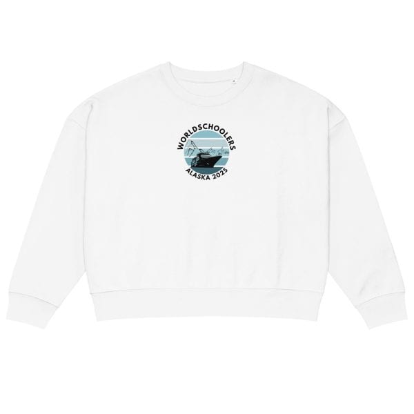 Women’s organic crew neck sweatshirt | Black font | Alaska