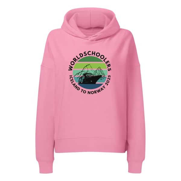 Women’s organic mid-weight hoodie | Black Font | Iceland