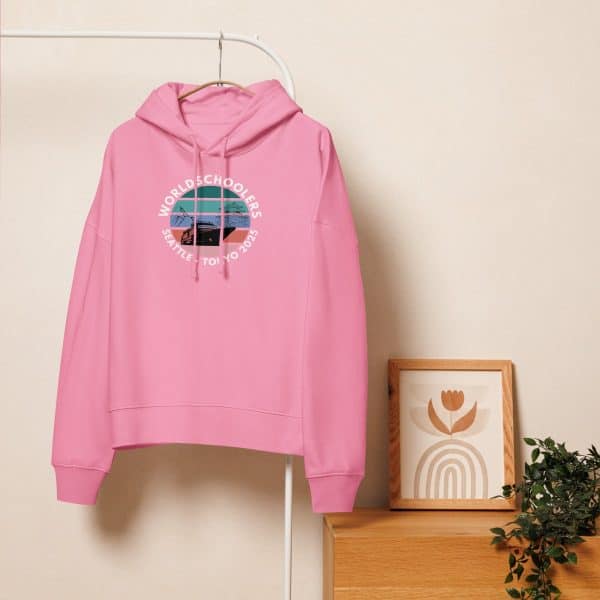 Women’s organic mid-weight hoodie | White font | Seattle-Tokyo