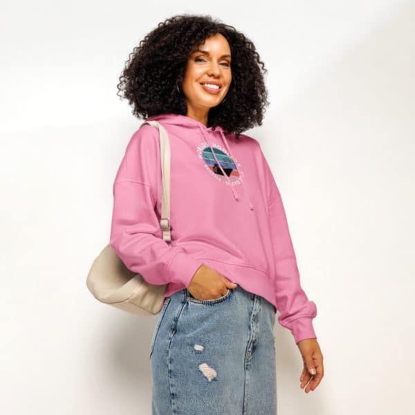 Women’s organic mid-weight hoodie | White font | Seattle-Tokyo