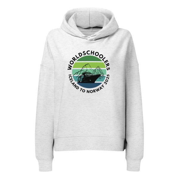 Women’s organic mid-weight hoodie | Black Font | Iceland