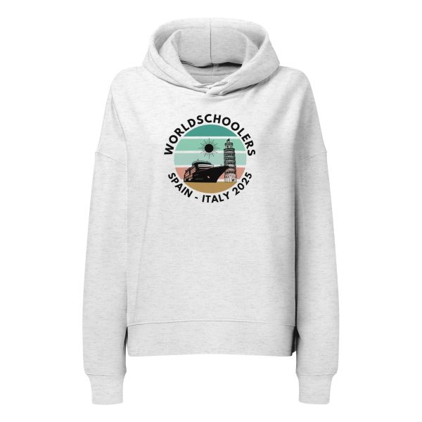 Women’s organic mid-weight hoodie | Black Font | Spain - Italy 2025