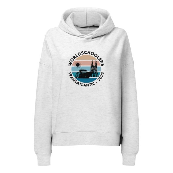 Women’s organic mid-weight hoodie | Black Font | Transatlantic 2025