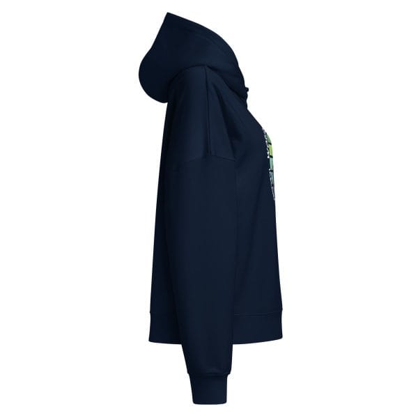 Women’s organic mid-weight hoodie | White Font | Iceland