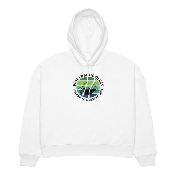 Women’s organic mid-weight hoodie | Black Font | Iceland