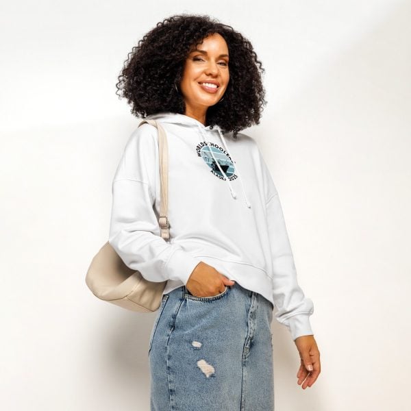 Women’s organic mid-weight hoodie | Black Font | Alaska