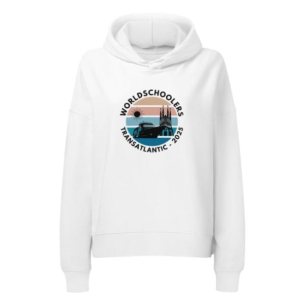 Women’s organic mid-weight hoodie | Black Font | Transatlantic 2025