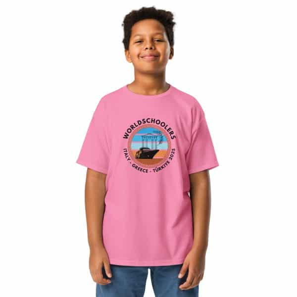 Youth classic tee | Black Font | Italy - Greece - Türkiye 2025