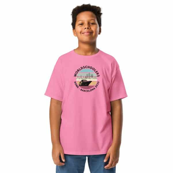 Youth classic tee | Black Font | Rome - Barcelona 2025