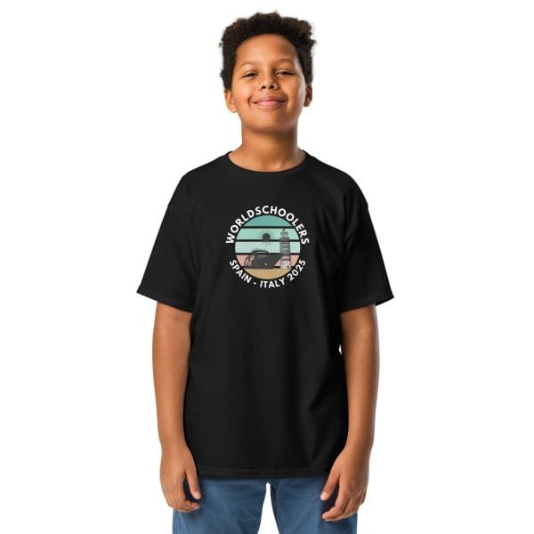 Youth classic tee | White Font | Spain - Italy 2025