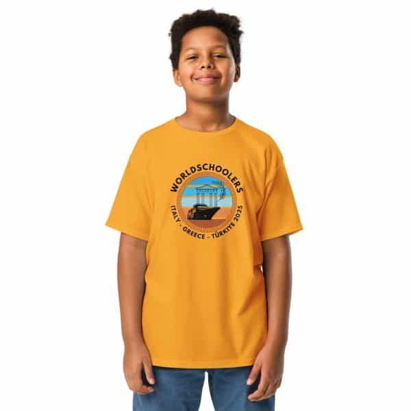 Youth classic tee | Black Font | Italy - Greece - Türkiye 2025