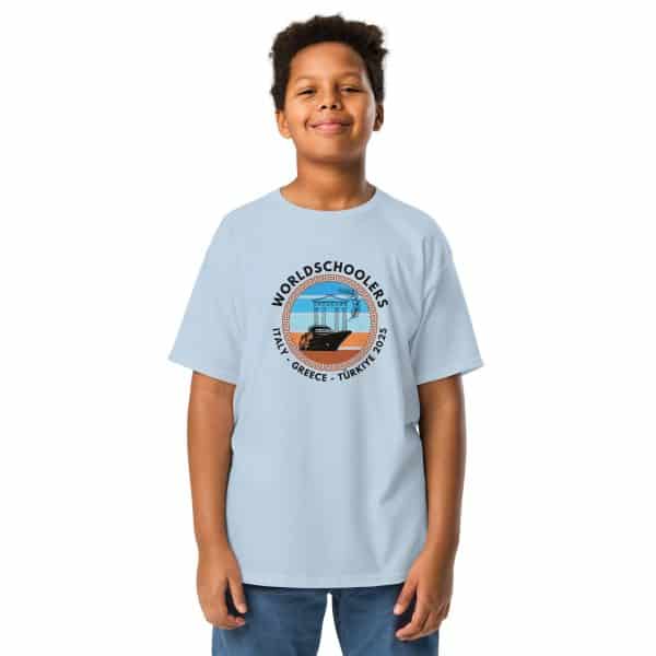 Youth classic tee | Black Font | Italy - Greece - Türkiye 2025