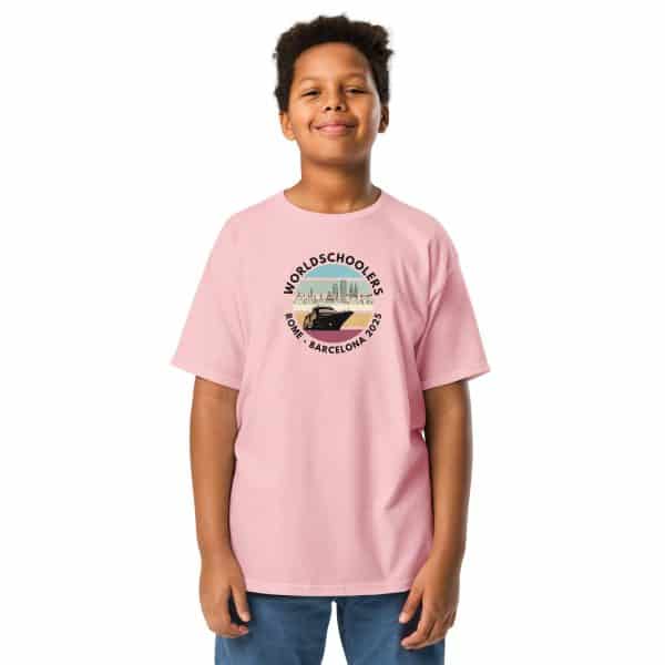 Youth classic tee | Black Font | Rome - Barcelona 2025