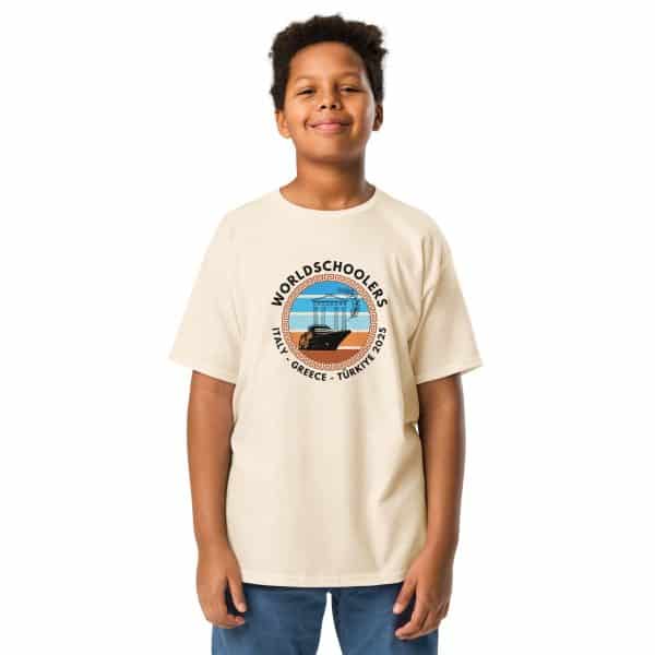 Youth classic tee | Black Font | Italy - Greece - Türkiye 2025