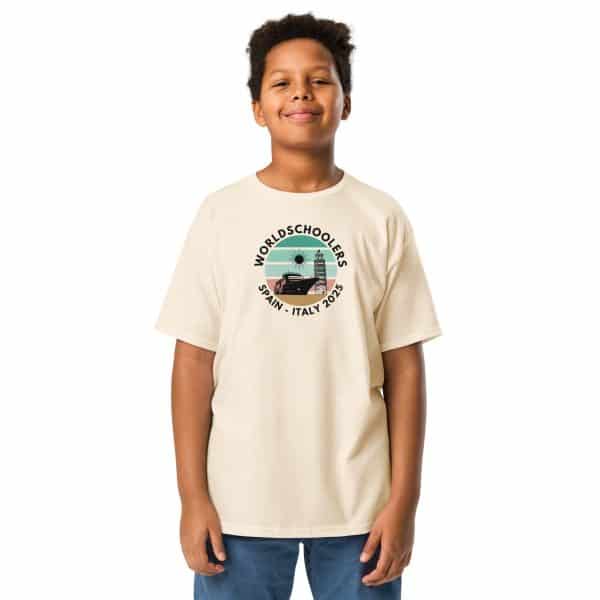 Youth classic tee | Black Font | Spain - Italy 2025