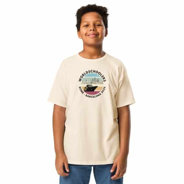 Youth classic tee | Black Font | Rome - Barcelona 2025