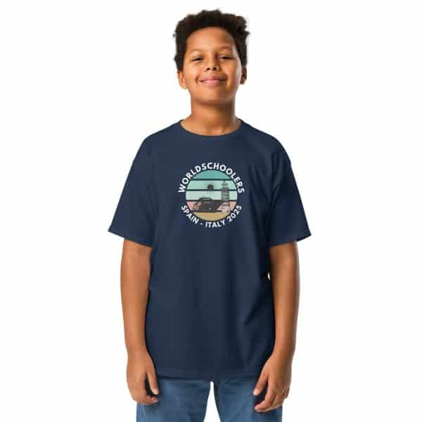 Youth classic tee | White Font | Spain - Italy 2025