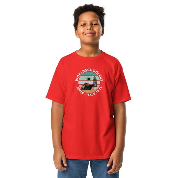 Youth classic tee | White Font | Spain - Italy 2025