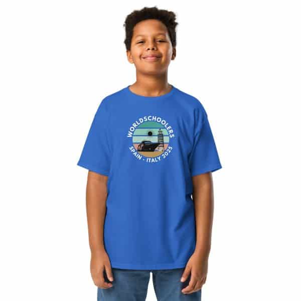 Youth classic tee | White Font | Spain - Italy 2025