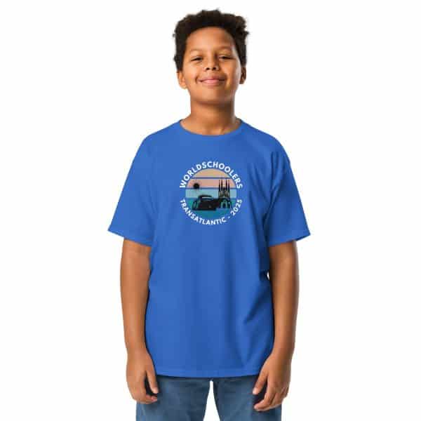 Youth classic tee | White Font | Transatlantic 2025