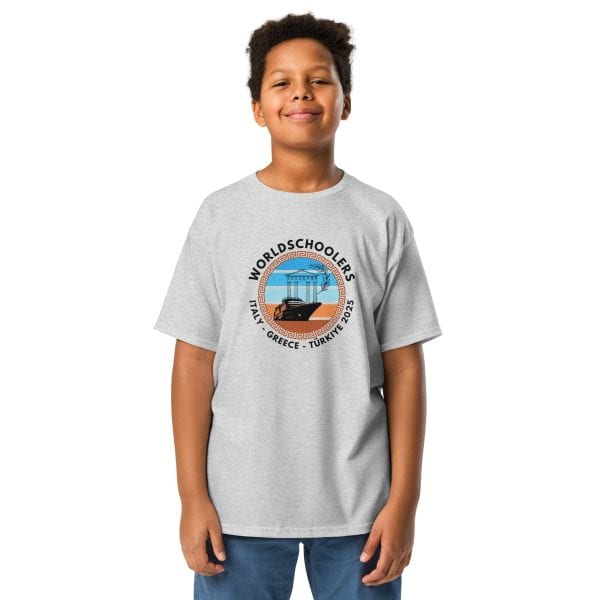 Youth classic tee | Black Font | Italy - Greece - Türkiye 2025