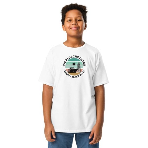 Youth classic tee | Black Font | Spain - Italy 2025