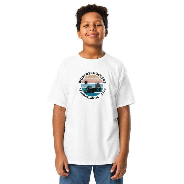 Youth classic tee | Black Font | Transatlantic 2025