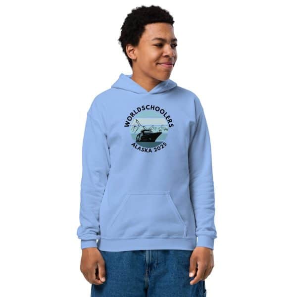 Youth heavy blend hoodie | Black Font | Alaska