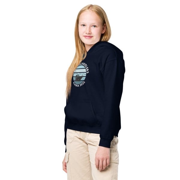 Youth heavy blend hoodie | White Font | Alaska