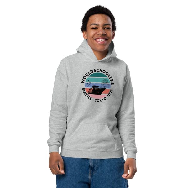 Youth heavy blend hoodie | Black font | Seattle-Tokyo