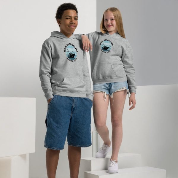 Youth heavy blend hoodie | Black Font | Alaska