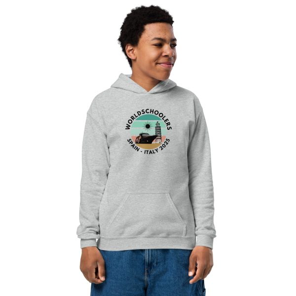 Youth heavy blend hoodie | Black Font | Spain - Italy 2025