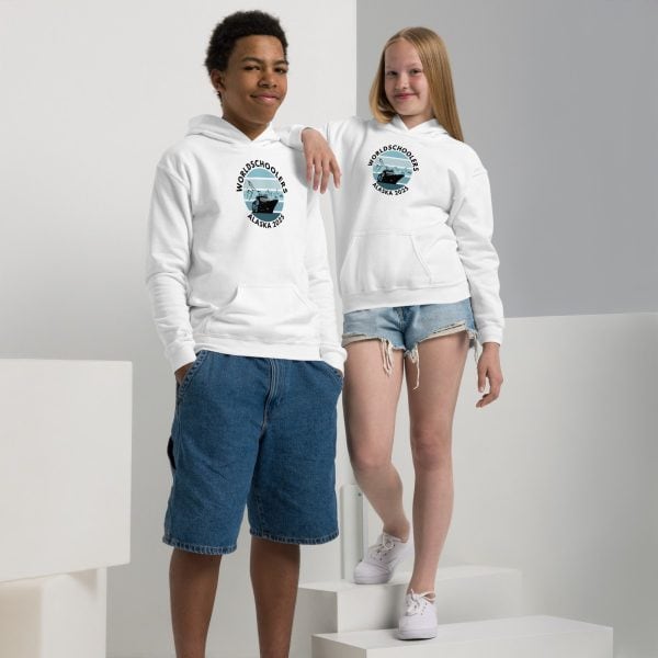 Youth heavy blend hoodie | Black Font | Alaska