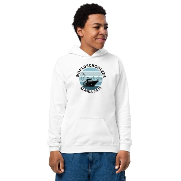 Youth heavy blend hoodie | Black Font | Alaska