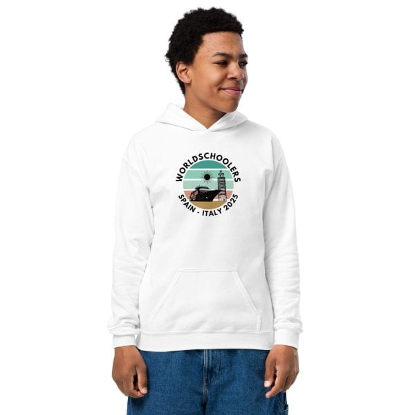 Youth heavy blend hoodie | Black Font | Spain - Italy 2025