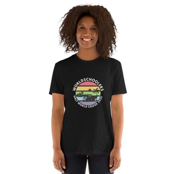 Half World Cruise 2025 | White Font | Short-Sleeve Unisex T-Shirt