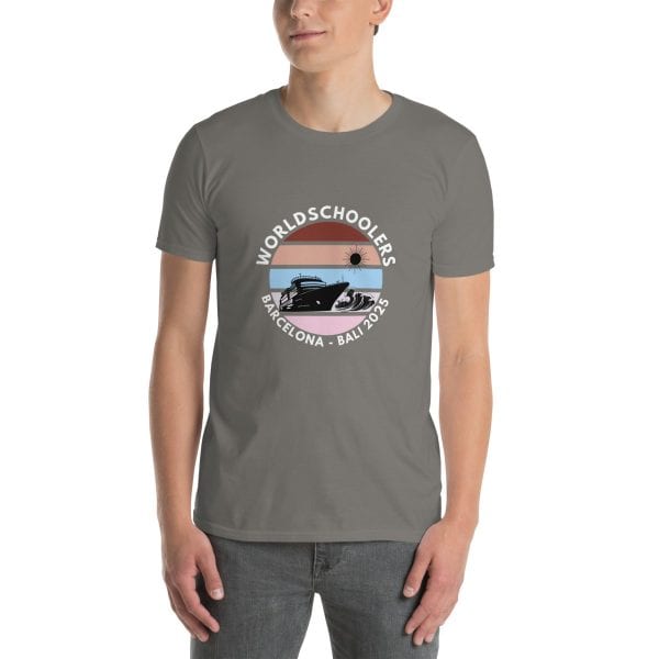Barcelona - Bali 2025 | White Font | Short-Sleeve Unisex T-Shirt