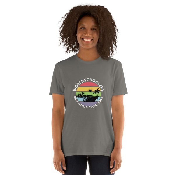Half World Cruise 2025 | White Font | Short-Sleeve Unisex T-Shirt