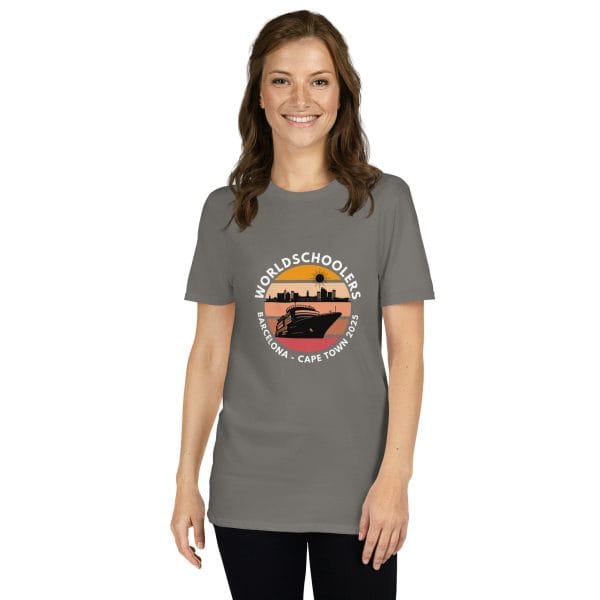 Barcelona - Cape Town 2025 | White Font | Short-Sleeve Unisex T-Shirt