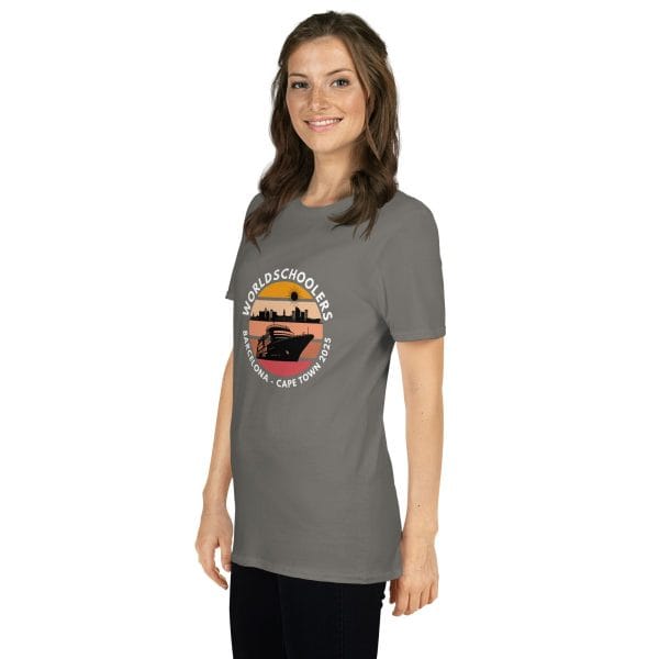 Barcelona - Cape Town 2025 | White Font | Short-Sleeve Unisex T-Shirt