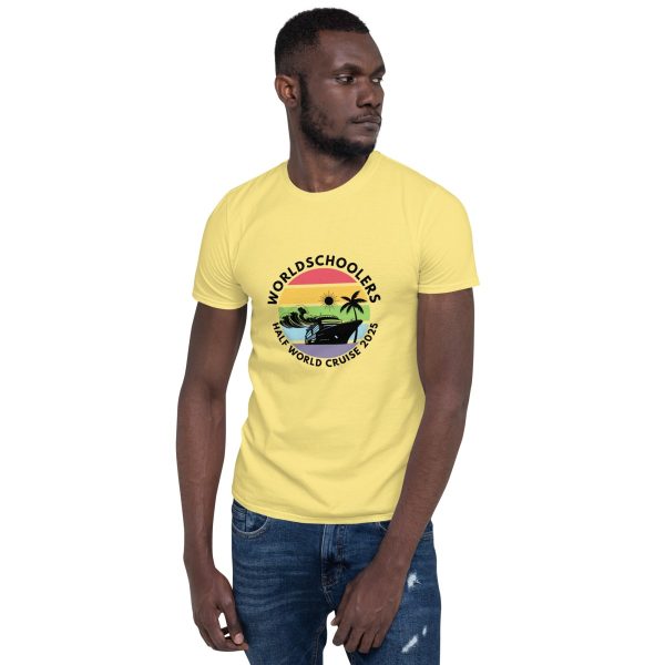 Half World Cruise 2025 | White Font | Short-Sleeve Unisex T-Shirt