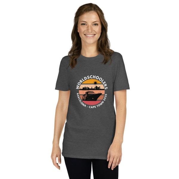 Barcelona - Cape Town 2025 | White Font | Short-Sleeve Unisex T-Shirt