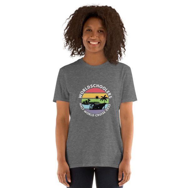 Half World Cruise 2025 | White Font | Short-Sleeve Unisex T-Shirt