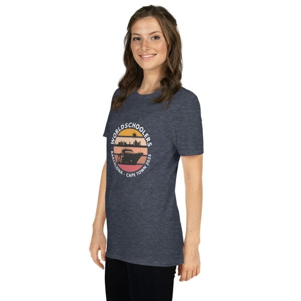 Barcelona - Cape Town 2025 | White Font | Short-Sleeve Unisex T-Shirt