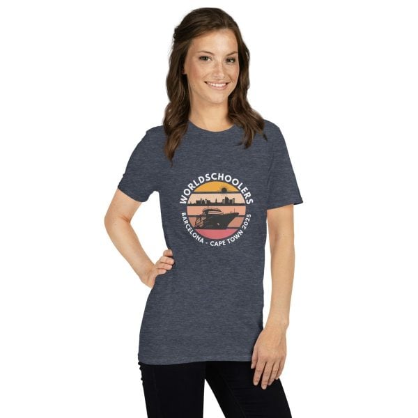 Barcelona - Cape Town 2025 | White Font | Short-Sleeve Unisex T-Shirt